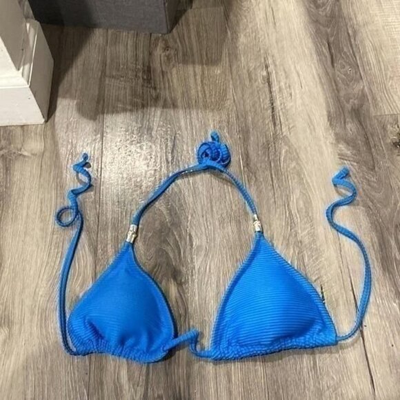 Heidi Klein Other - C5 Women’s Heidi Klein Blue Triangle Swim Bikini Top EUC Size Large